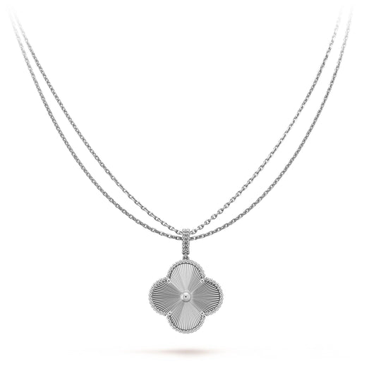 [⭐Hyrra Jewelry]CLOVER 25MM SILVER BIG CLOVER NECKLACE