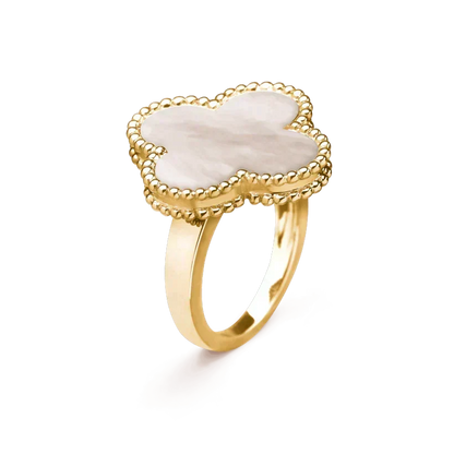 [⭐Hyrra Jewelry]CLOVER WHITE MOP RING