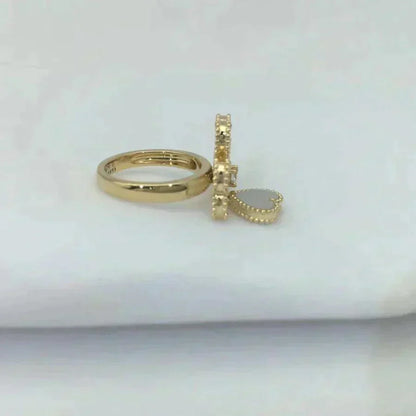 [⭐Hyrra Jewelry]SWEET CLOVER WHITE MOP RING
