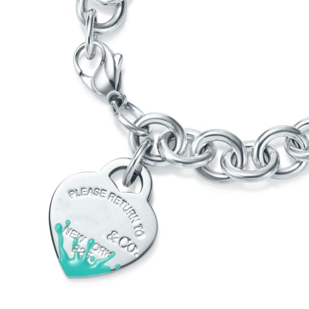 [Hyrra Jewelry]LOVE HEART RETURN TO TIF SILVER BRACELET