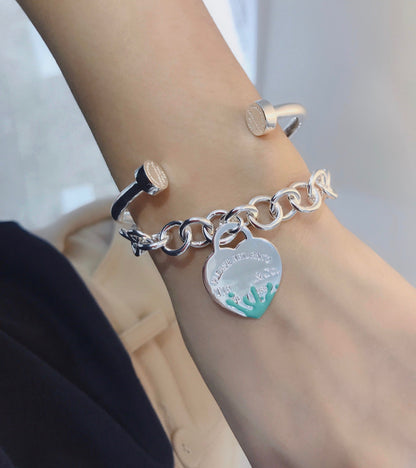 [Hyrra Jewelry]LOVE HEART RETURN TO TIF SILVER BRACELET