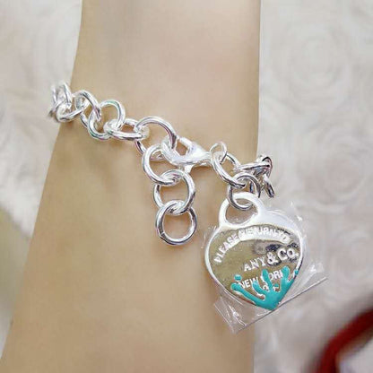 [Hyrra Jewelry]LOVE HEART RETURN TO TIF SILVER BRACELET