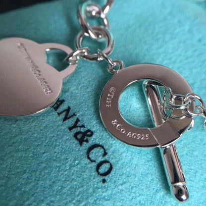 [Hyrra Jewelry]LOVE HEART PIN BUCKLE RETURN TO TIF SILVER BRACELET