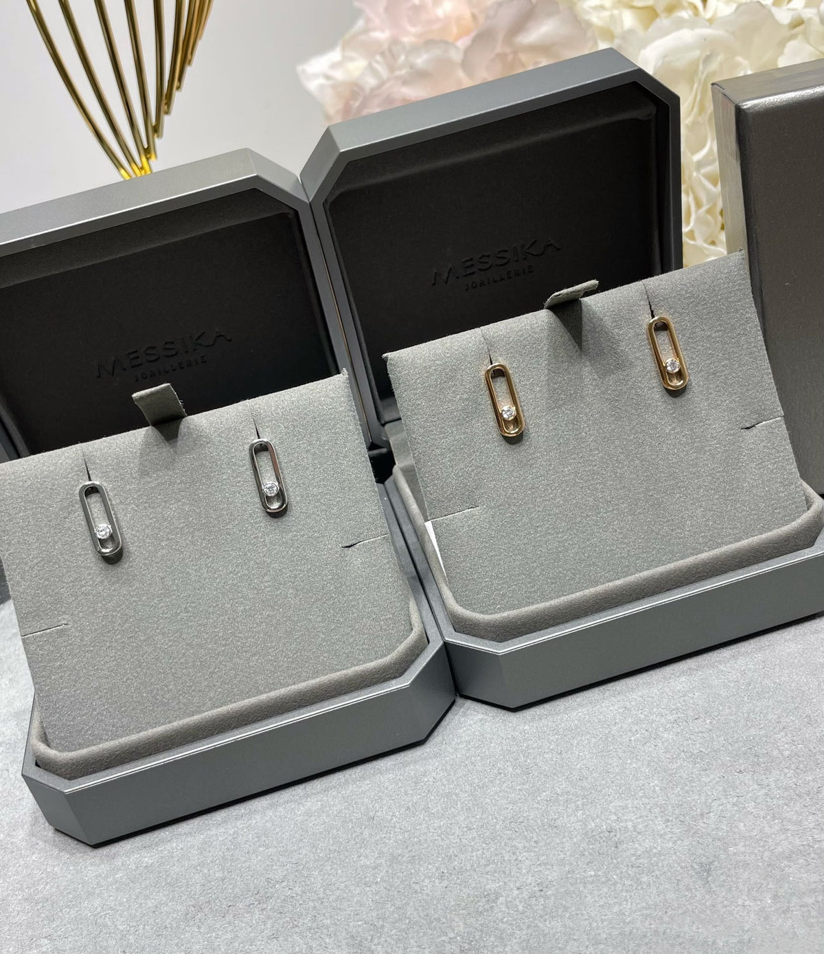 [⭐Hyrra Jewelry]MOVE UNO SMALL 1 DIAMOND EARRINGS