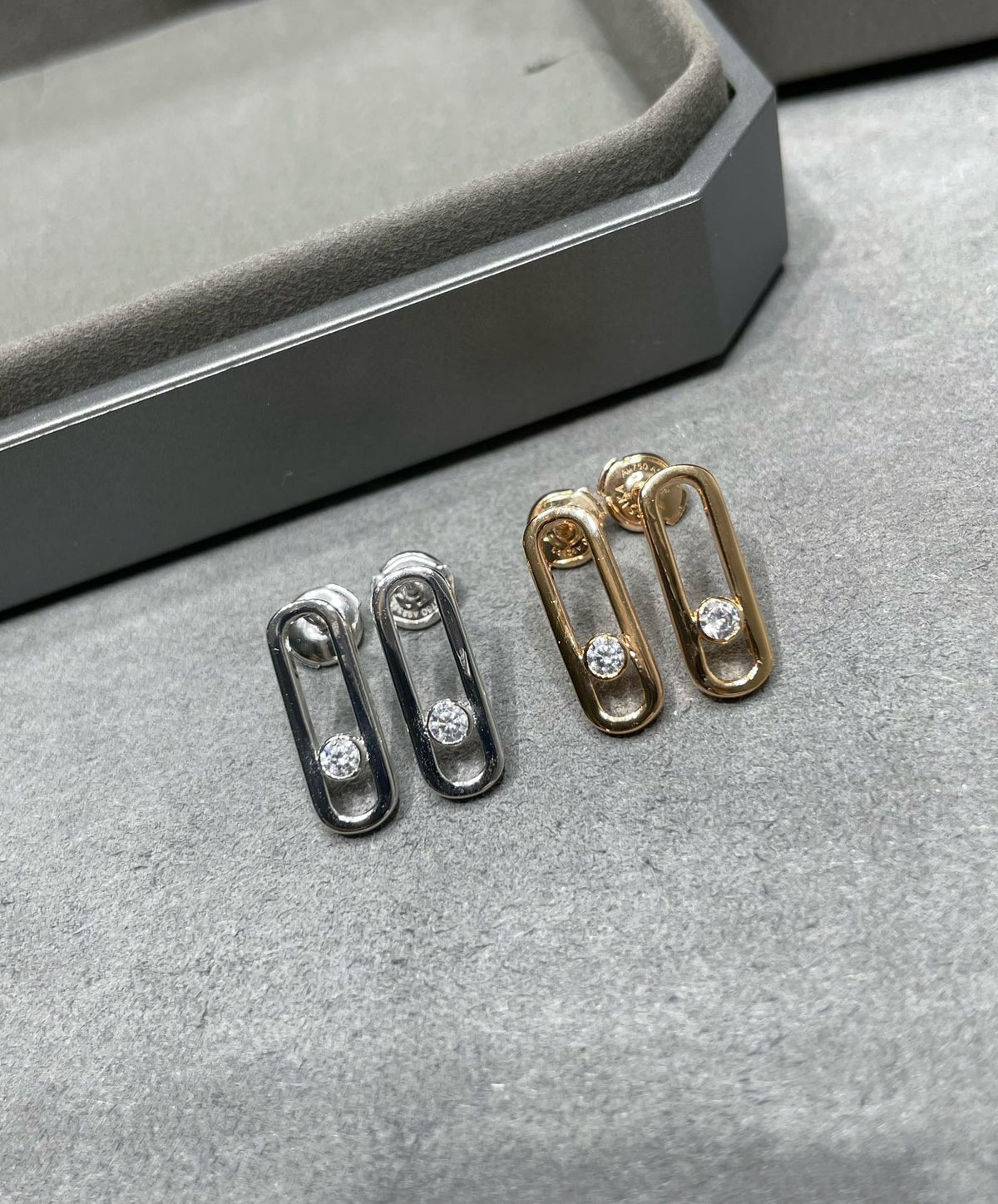 [⭐Hyrra Jewelry]MOVE UNO SMALL 1 DIAMOND EARRINGS