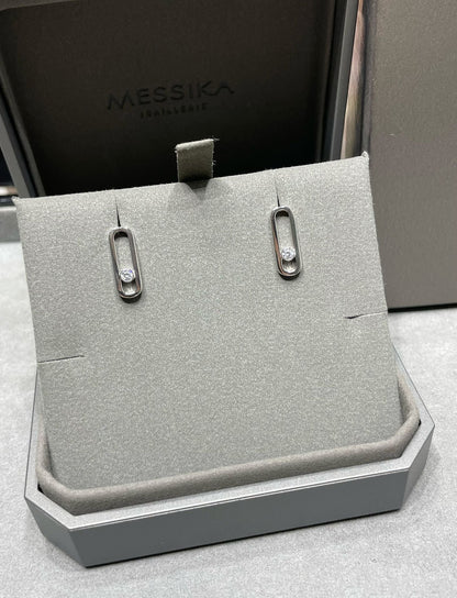 [⭐Hyrra Jewelry]MOVE UNO SMALL 1 DIAMOND EARRINGS