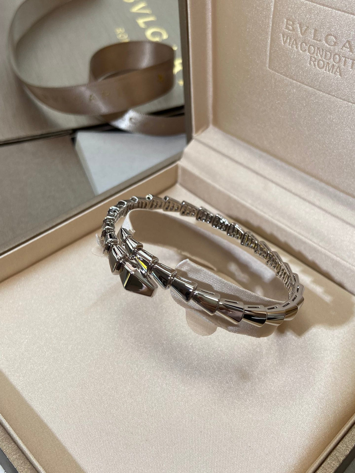 [⭐Hyrra Jewelry]SERPENTI VIPER SILVER BRACELET