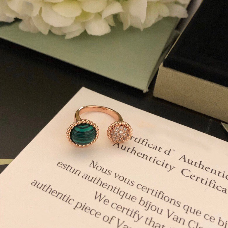 [⭐Hyrra Jewelry]PERLEE COULEURS DIAMOND ROSE GOLD BETWEEN THE FINGER RING