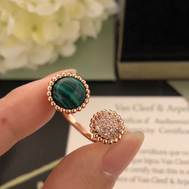 [⭐Hyrra Jewelry]PERLEE COULEURS DIAMOND ROSE GOLD BETWEEN THE FINGER RING