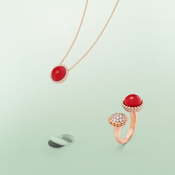 [⭐Hyrra Jewelry]PERLEE COULEURS DIAMOND ROSE GOLD BETWEEN THE FINGER RING