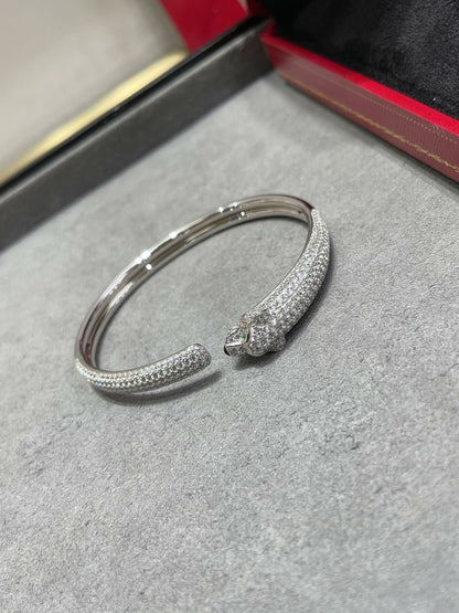 [⭐Hyrra Jewelry]PANTHERE FULL DIAMOND OPEN BRACELET