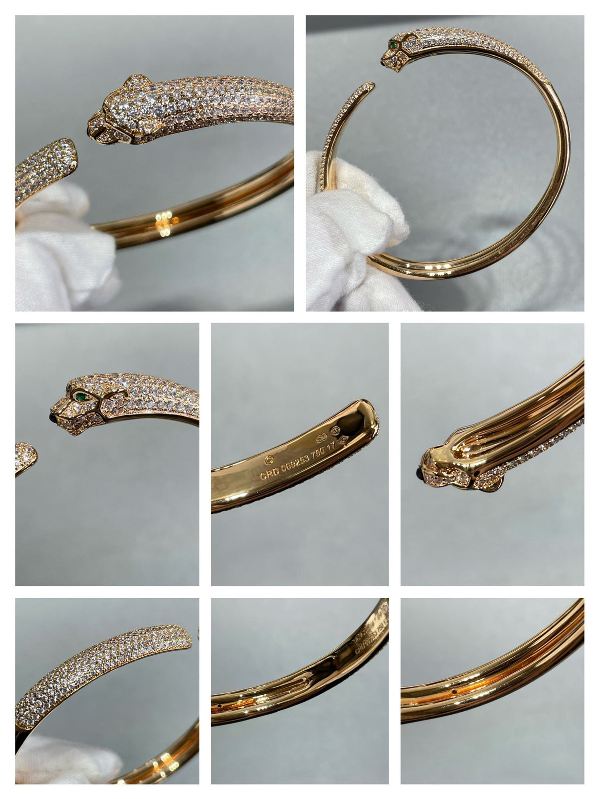 [⭐Hyrra Jewelry]PANTHERE FULL DIAMOND OPEN BRACELET