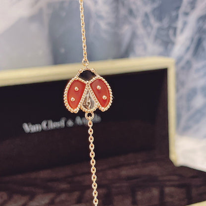 [⭐Hyrra Jewelry]LUCKY SPRING 1 MOTIF PINK GOLD BRACELET