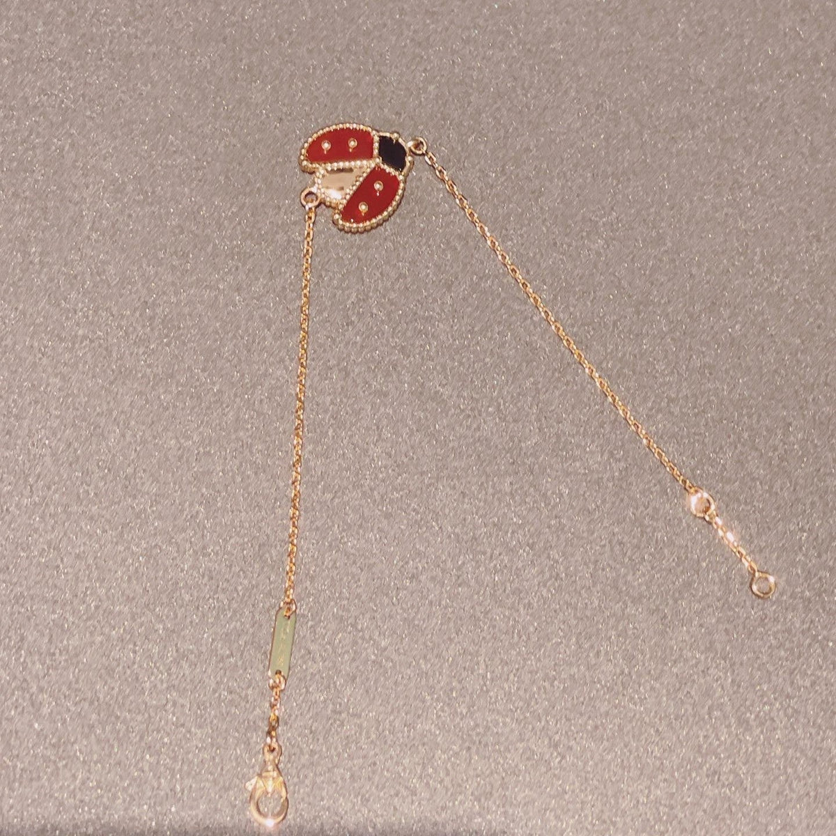 [⭐Hyrra Jewelry]LUCKY SPRING 1 MOTIF PINK GOLD BRACELET