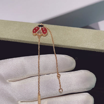 [⭐Hyrra Jewelry]LUCKY SPRING 1 MOTIF PINK GOLD BRACELET