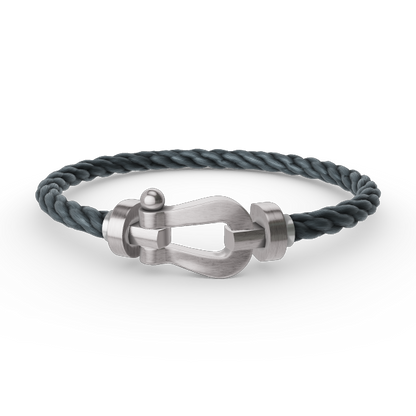 [⭐Hyrra Jewelry]FORCE LARGE HORSESHOE NO DIAMOND BRACELET SILVER