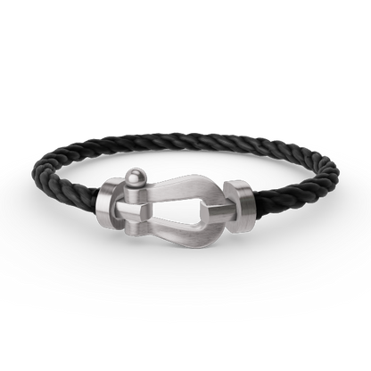 [⭐Hyrra Jewelry]FORCE LARGE HORSESHOE NO DIAMOND BRACELET SILVER