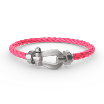 [⭐Hyrra Jewelry]FORCE LARGE HORSESHOE NO DIAMOND BRACELET SILVER