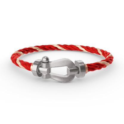[⭐Hyrra Jewelry]FORCE LARGE HORSESHOE NO DIAMOND BRACELET SILVER