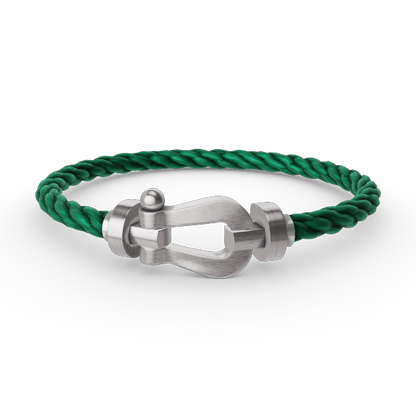 [⭐Hyrra Jewelry]FORCE LARGE HORSESHOE NO DIAMOND BRACELET SILVER
