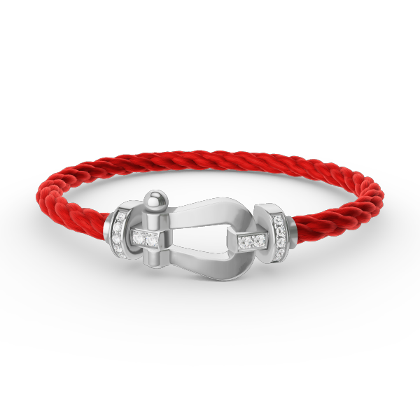 [⭐Hyrra Jewelry]FORCE LARGE HORSESHOE HALF DIAMOND BRACELET SILVER