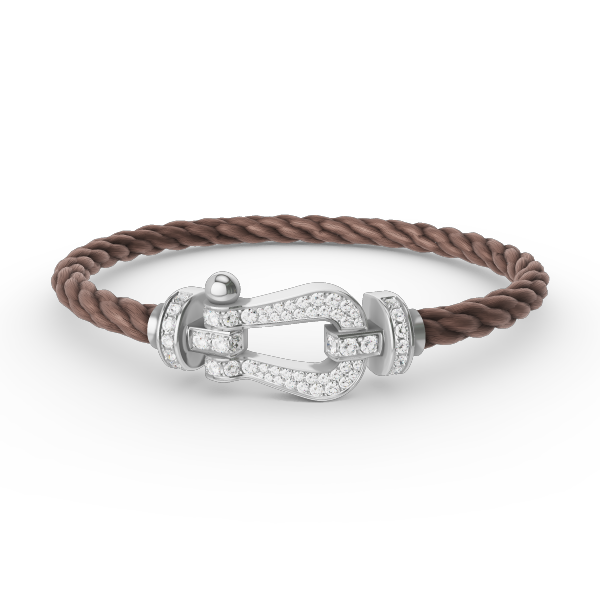[⭐Hyrra Jewelry]FORCE LARGE HORSESHOE FULL DIAMOND BRACELET SILVER