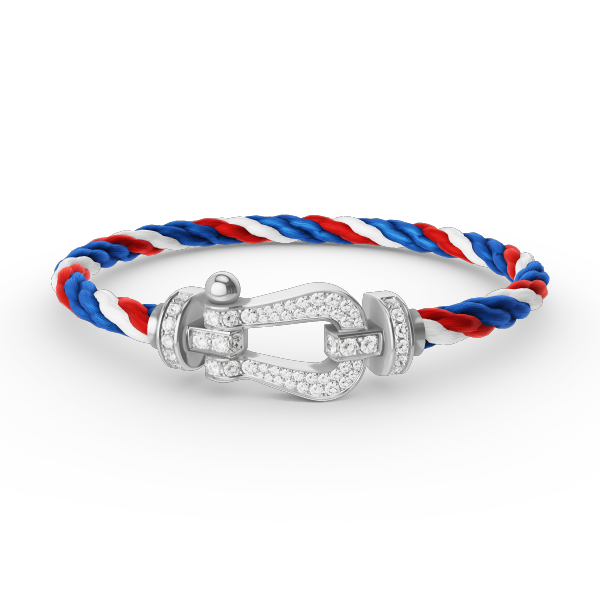 [⭐Hyrra Jewelry]FORCE LARGE HORSESHOE FULL DIAMOND BRACELET SILVER