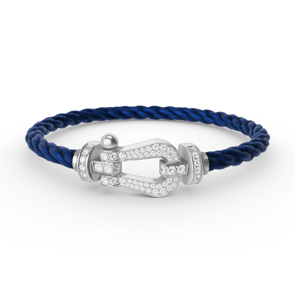 [⭐Hyrra Jewelry]FORCE LARGE HORSESHOE FULL DIAMOND BRACELET SILVER