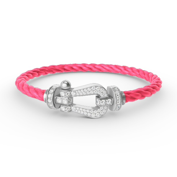 [⭐Hyrra Jewelry]FORCE LARGE HORSESHOE FULL DIAMOND BRACELET SILVER