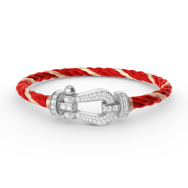 [⭐Hyrra Jewelry]FORCE LARGE HORSESHOE FULL DIAMOND BRACELET SILVER