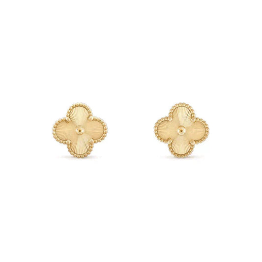 [⭐Hyrra Jewelry]CLOVER MEDIUM 1 MOTIFS LASER EARRINGS