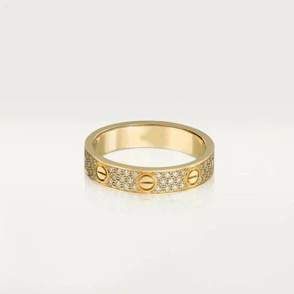 [⭐Hyrra Jewelry]LOVE RING 3.6MM DIAMOND PAVED