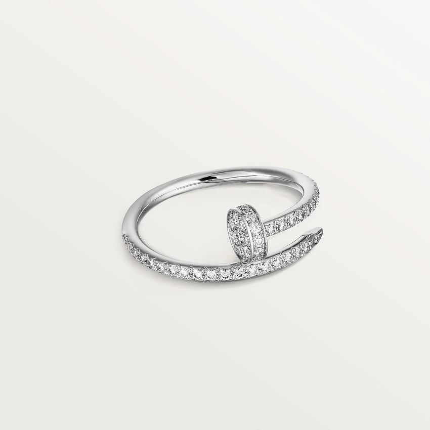 [⭐Hyrra Jewelry]JUSTE RING 1.8MM SILVER DIAMONDS