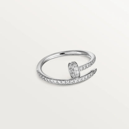 [⭐Hyrra Jewelry]JUSTE RING 1.8MM SILVER DIAMONDS
