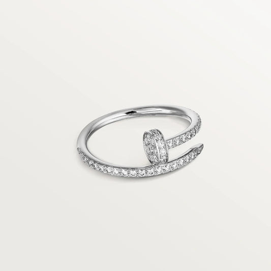 [⭐Hyrra Jewelry]JUSTE RING 1.8MM SILVER DIAMONDS