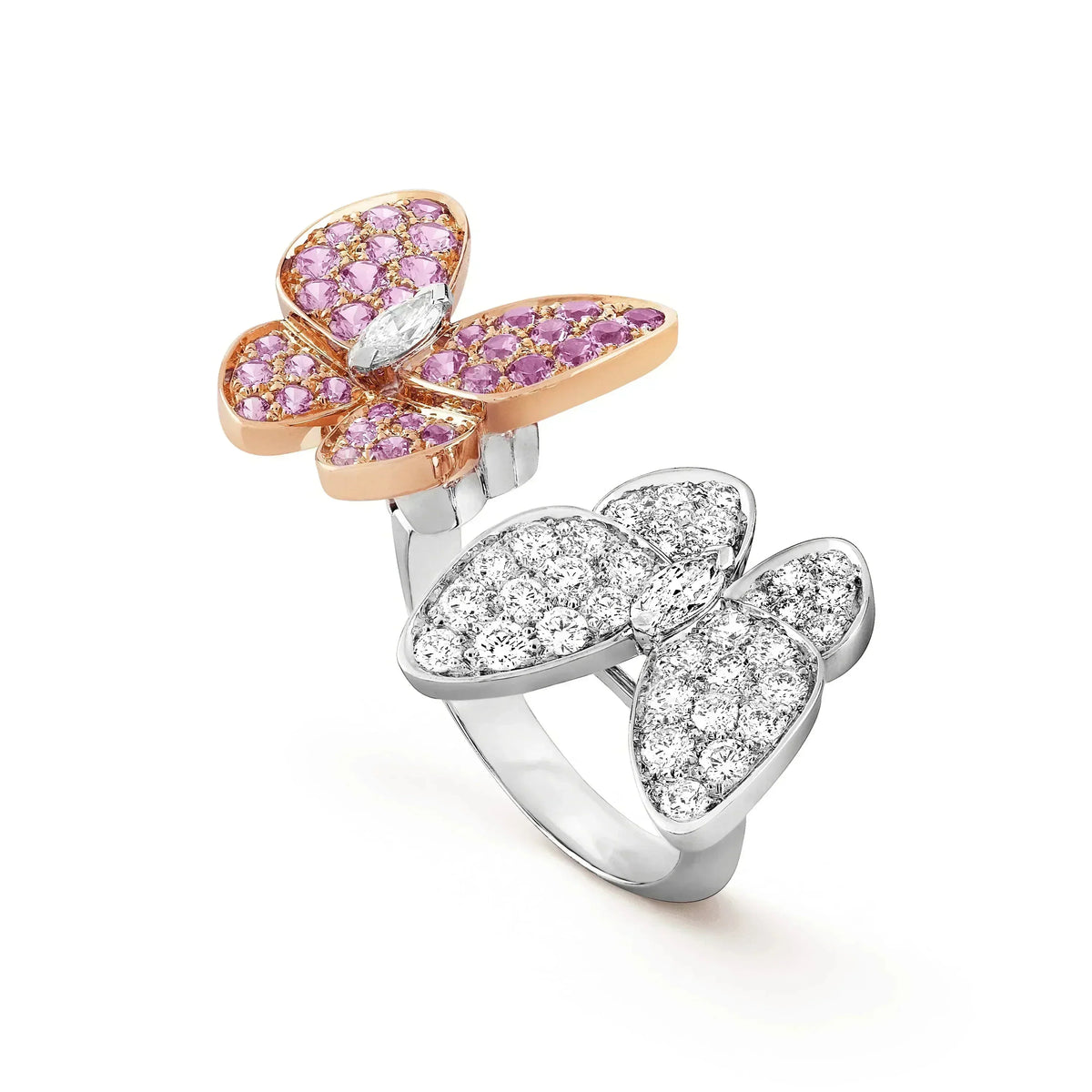 [⭐Hyrra Jewelry]TWIN BUTTERFLY DIAMOND RING