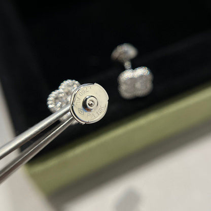 [⭐Hyrra Jewelry]CLOVER MINI DIAMOND STUD EARRINGS