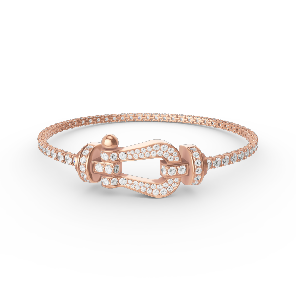[⭐Hyrra Jewelry]FORCE  LARGE HORSESHOE FULL DIAMOND TENNIS BRACELET