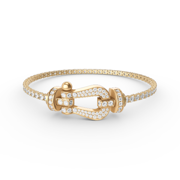 [⭐Hyrra Jewelry]FORCE  LARGE HORSESHOE FULL DIAMOND TENNIS BRACELET