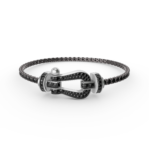[⭐Hyrra Jewelry]FORCE  LARGE HORSESHOE FULL DIAMOND TENNIS BRACELET