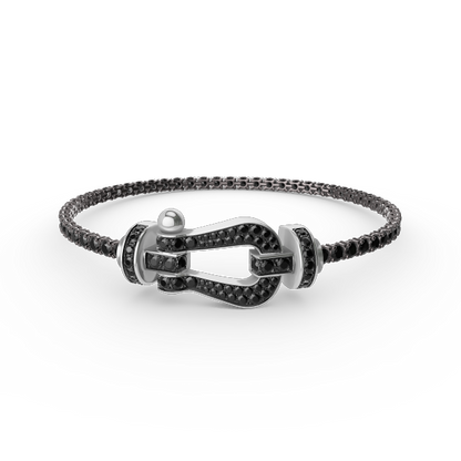 [⭐Hyrra Jewelry]FORCE  LARGE HORSESHOE FULL DIAMOND TENNIS BRACELET